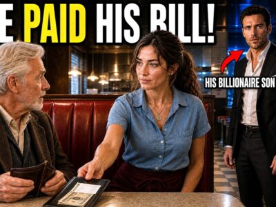 A Poor Waitress Paid For An Old Man’s Dinner, Not Knowing His Billionaire Son Was Watching 