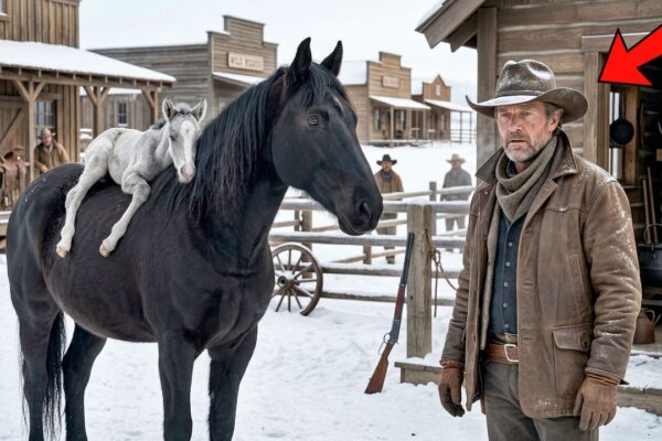 His Life Changed Forever When a Cowboy Spotted a Giant Horse Carrying a Dying Foal