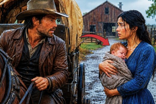 A Widowed Rancher Stopped for a Mother and Baby in the Rain… She Said ‘May We Sleep in Your Barn’