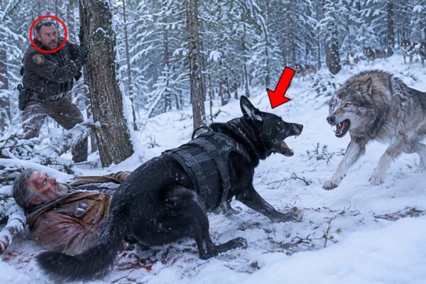Officer Followed a Massive Black German Shepherd Into the Snow—Then Discovered He Was a Legend