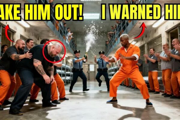 ＂Fresh Meat!＂ 280 lb Prison Boss Charges Quiet Black Inmate — 30 Sec Later His Crew Carries Hi
