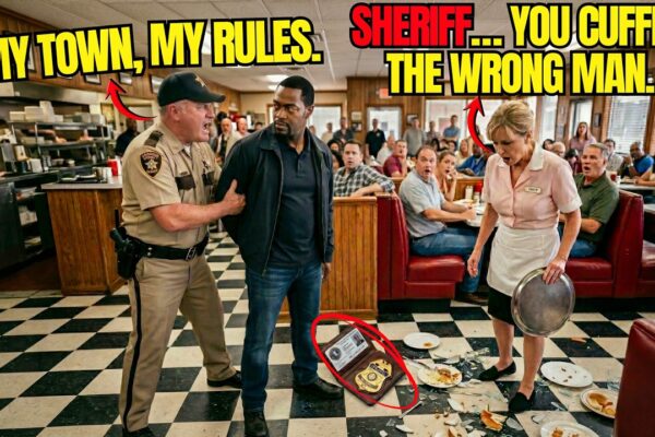 “My Town, My Rules” Sheriff Cuffs Black Man in Diner — Waitress Sees His Badge and Drops Every Plate