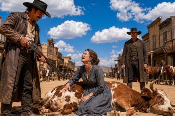 They Shot the Widow’s Last Cow… Then an Unknown Gunslinger Made Them Regret Everything.