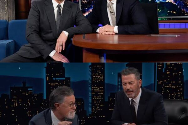 Watch Jimmy Kimmel Goad Stephen Colbert Into Shaving Off His Beard on Air
