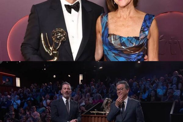 Jimmy Kimmel helps Emmy winner Stephen Colbert make good on his promise to his wife