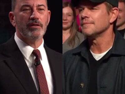 Matt Damon Gets Booted By Jimmy Kimmel During Taping At Brooklyn Show