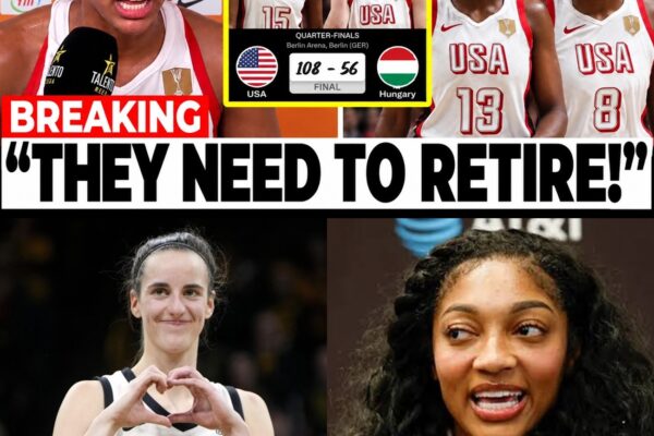 WOAH Angel Reese DESTROYS TEAM USA VETERANS & DEFENDS Caitlin Clark In Team USA BLOWOUT v HUNGARY! 